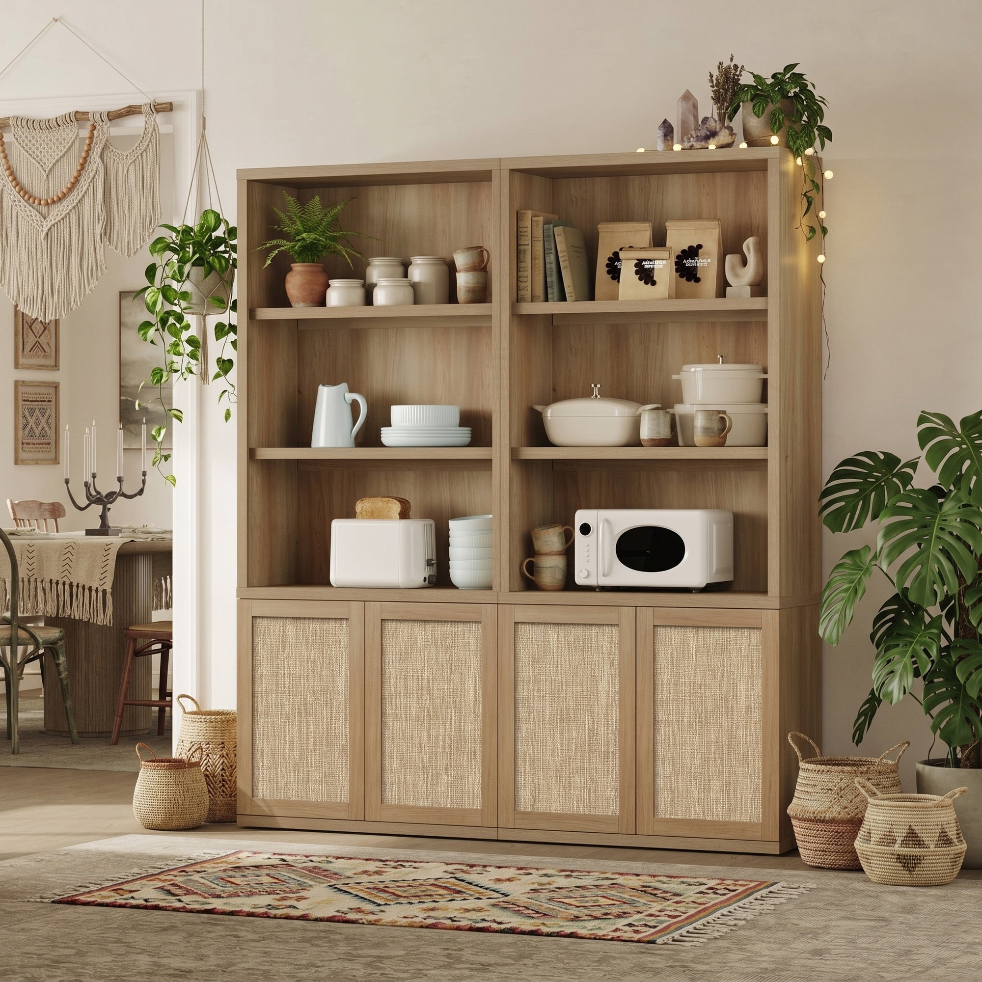 Zura 71-Inch Tall Bookcase with 2 Doors