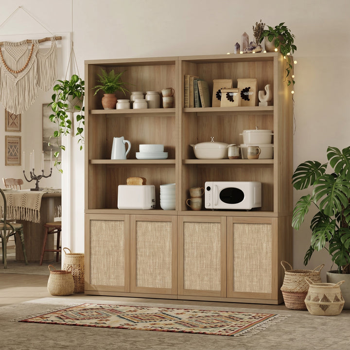 Zura 71-Inch Tall Bookcase with 2 Doors