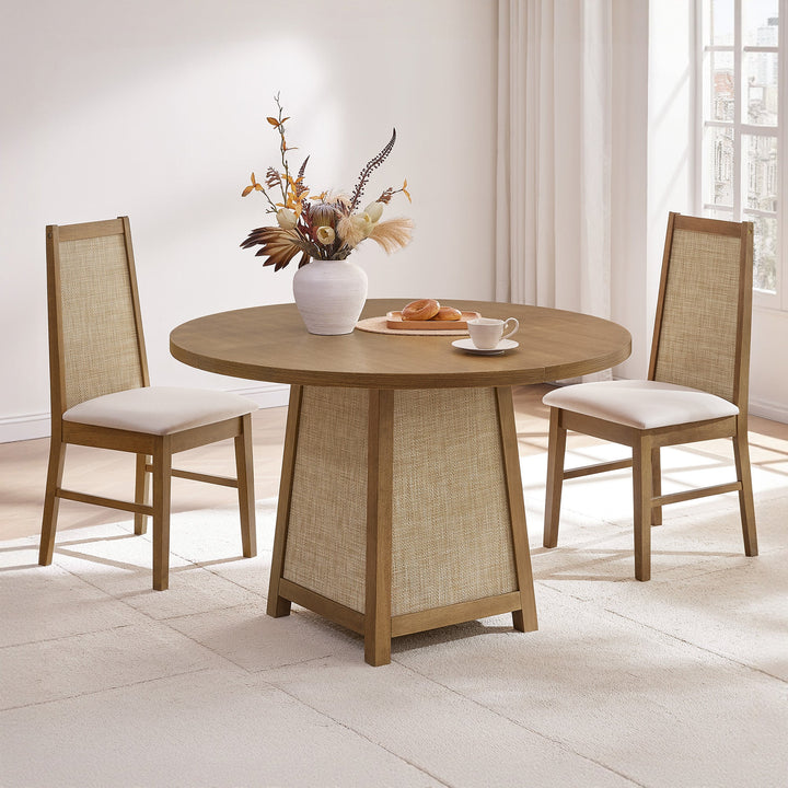 Savanna Upholstered Dining Chair, Solid Wood Frame, Set of 4