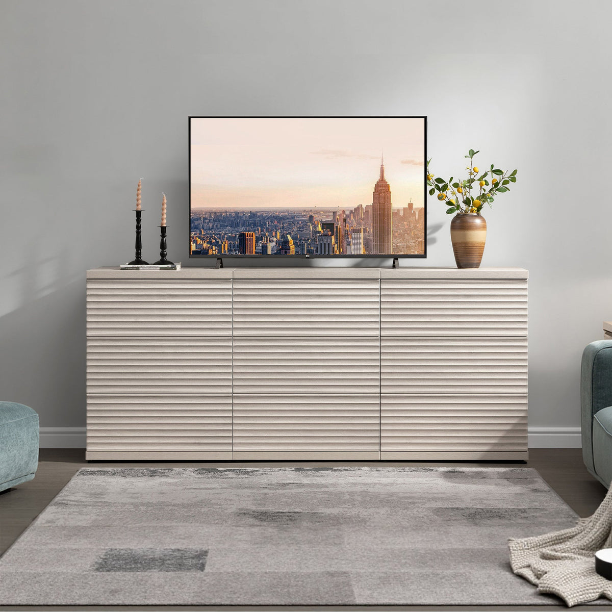Stria Modular TV Stand, up to 85 Inch TV, Set of 3
