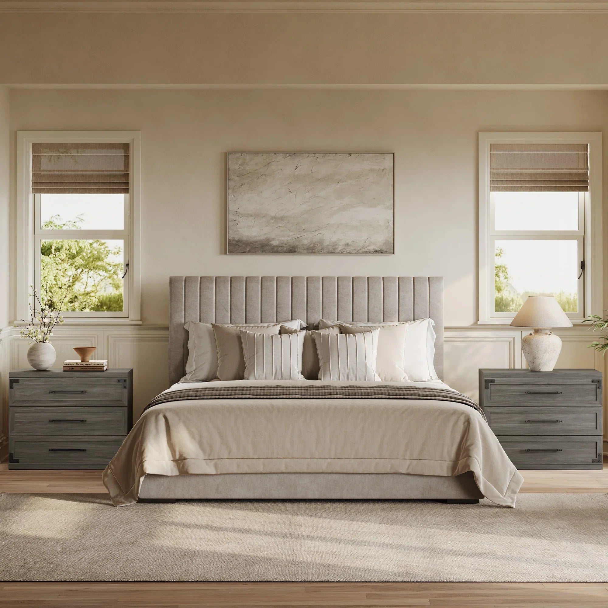 Willow 3-Drawers Nightstands Set