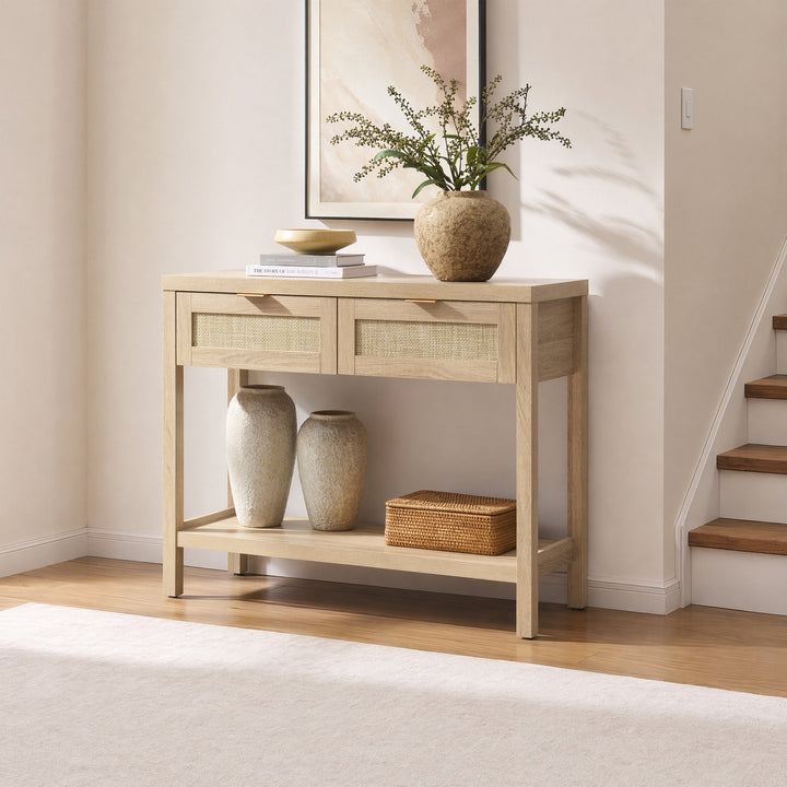 Savanna Black Console Table, Entryway Storage