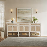 Terra Modern Sideboard, Flexible Storage - White Cream Oak - 3 Pieces
