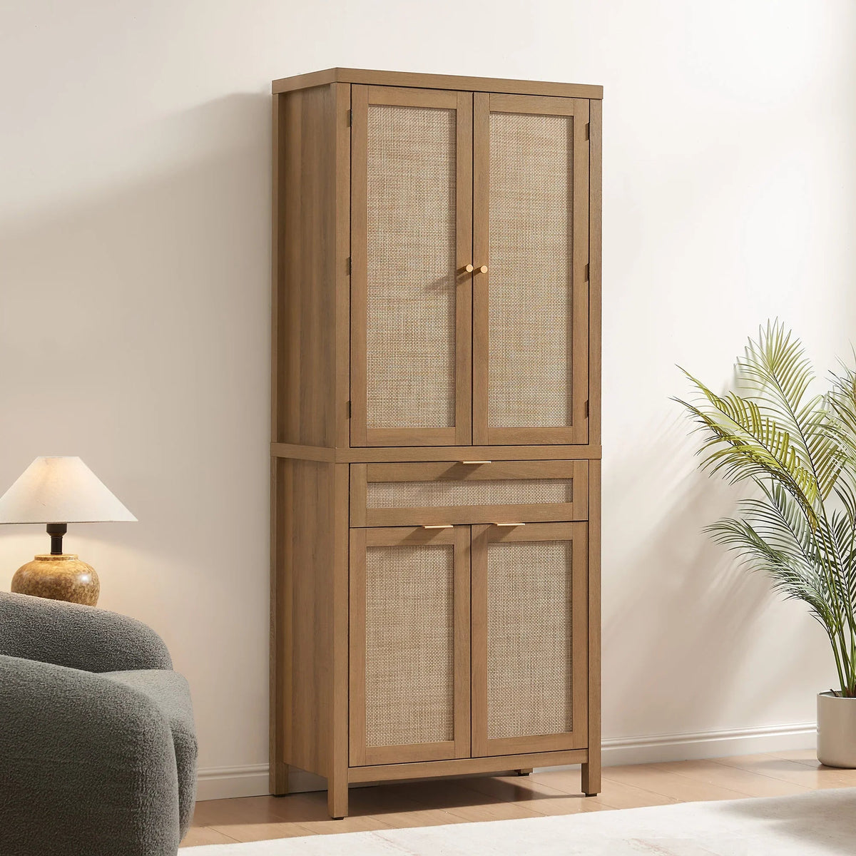 Savanna Storage Cabinet with Drawer, 72'' Tall, Set of 2