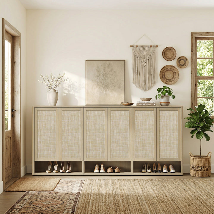 Zura Modular Shoe Cabinet with 6 Doors, 70 Pairs
