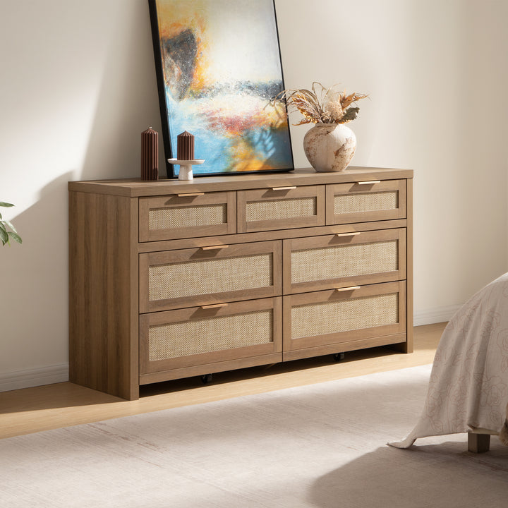 Savanna Nightstand with Charger and Dresser Set