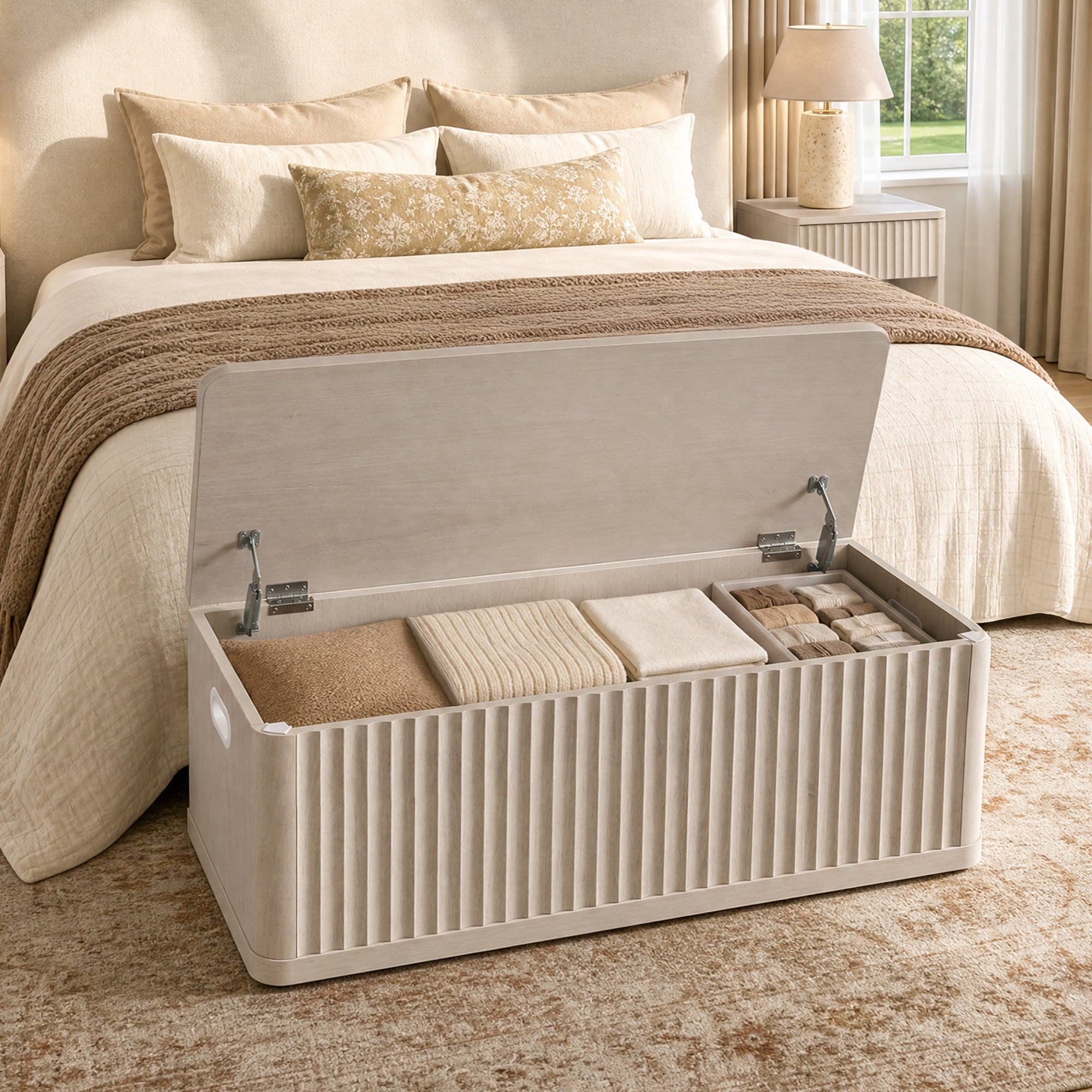 Cas Flip-Top Shoe Bench Entryway