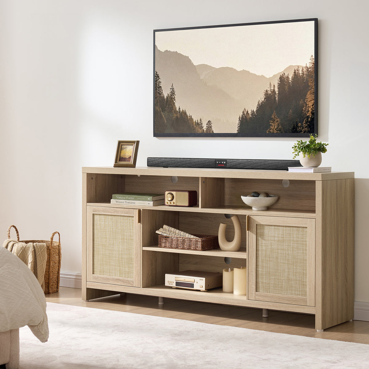 Savanna 65Inch TV Console with Cable Management