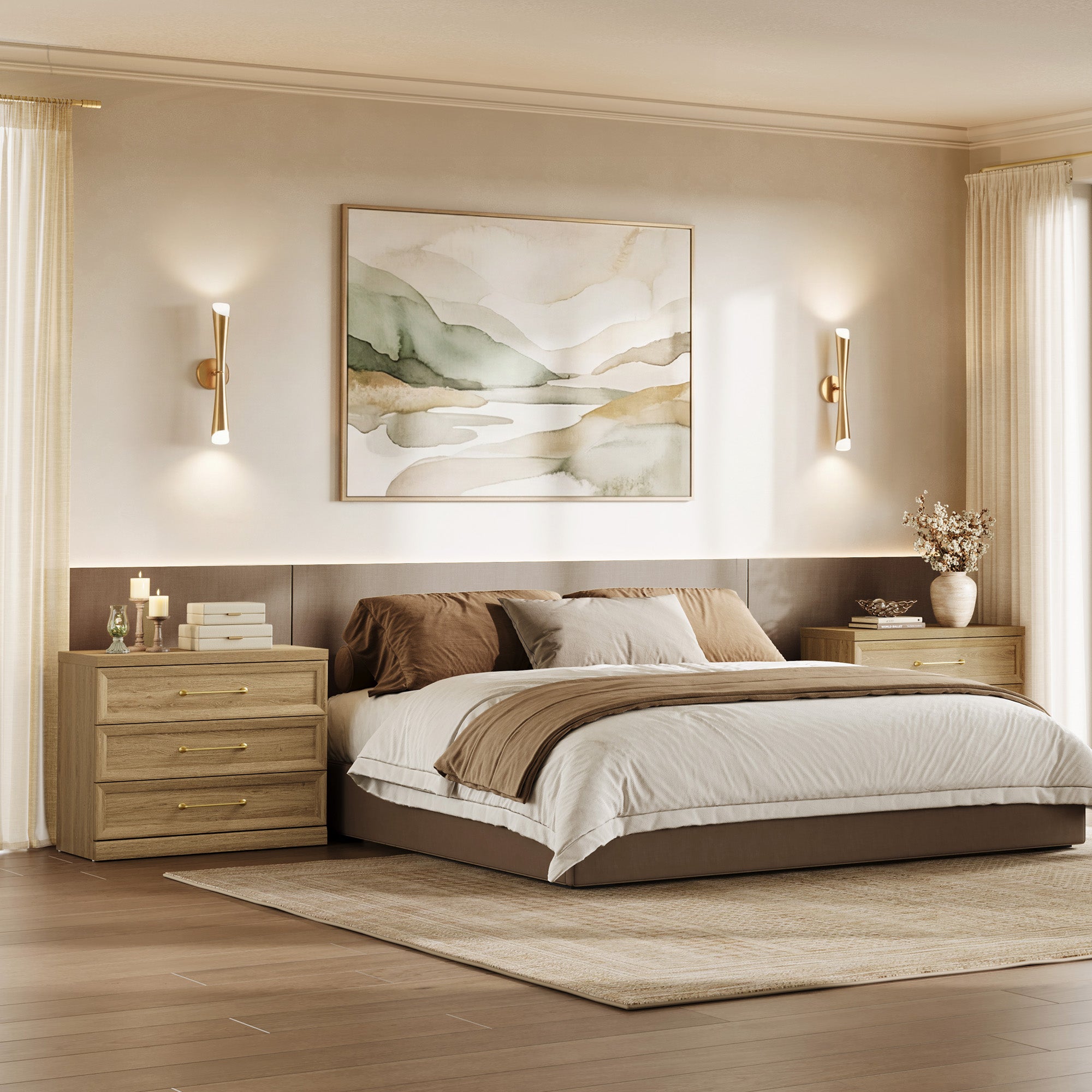 Helio 3-Drawer Nightstand, Bedroom Storage