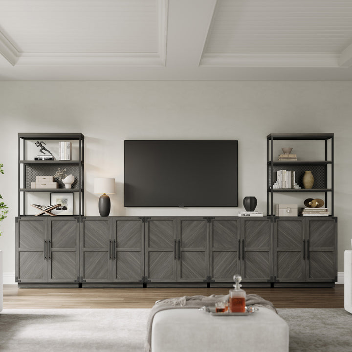 Willow Sideboard Cabinet with 2 Doors, Set of 2
