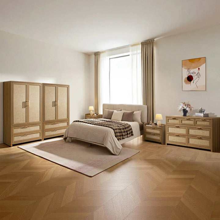 Savanna Wardrobes Closet,Dresser and Nightstand Set