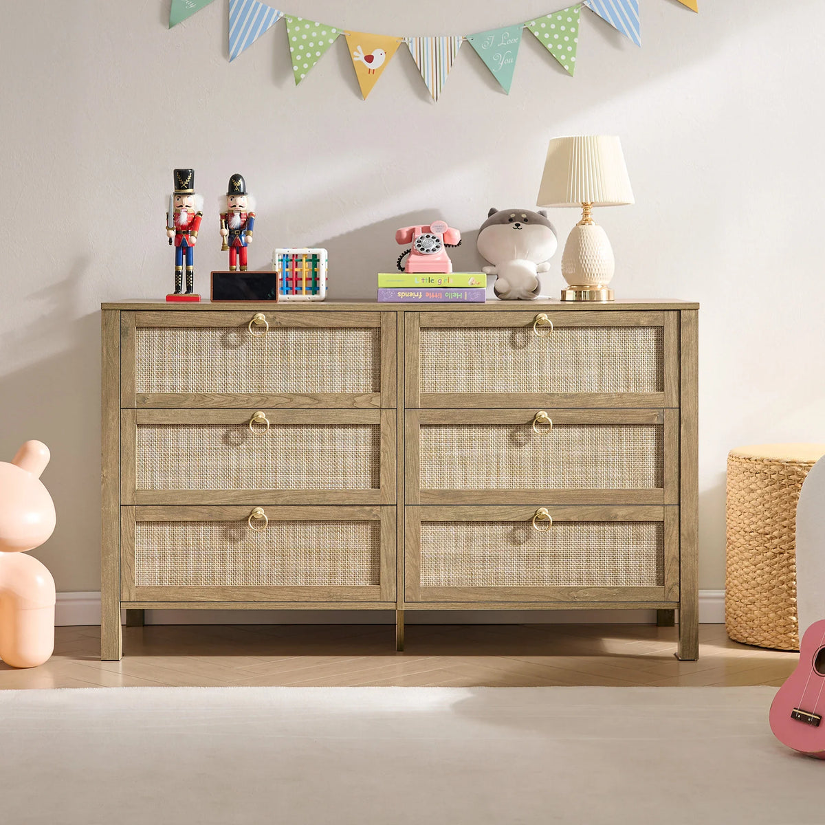 Terra 6 Drawers Dresser and Nightstands Set