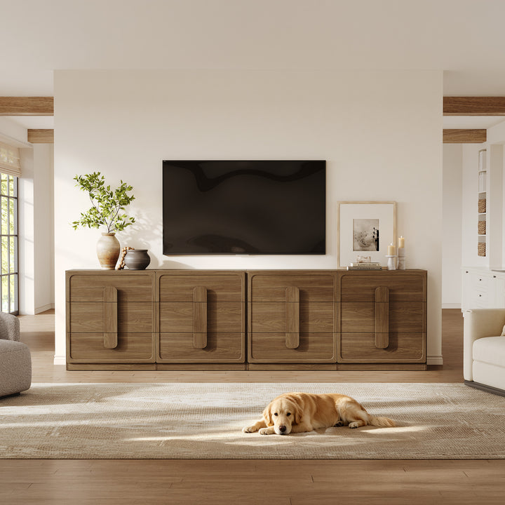 Arcus Bedroom Dresser with 6 Drawers, 53.5Inch Wide