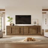 Arcus 6 Drawers Dresser with Arched Handles, Set of 2