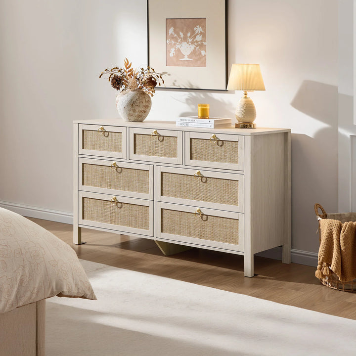 Terra White 7 Drawers Dresser