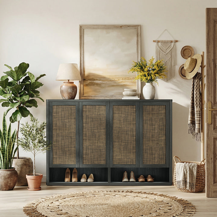 Zura 50-Pair Shoe Cabinet with 4 Doors