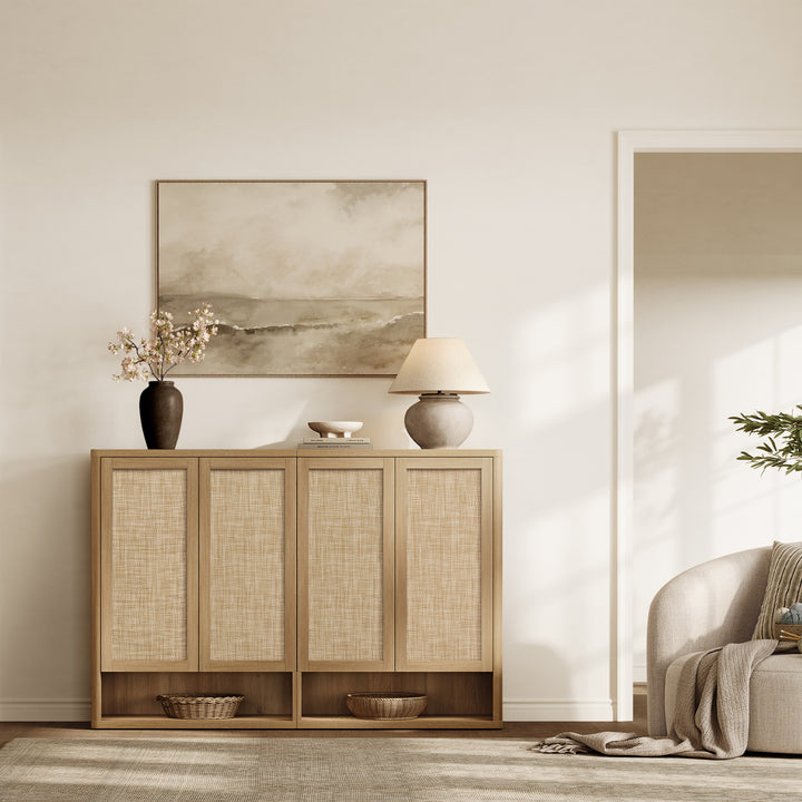 Zura 50-Pair Shoe Cabinet with 4 Doors