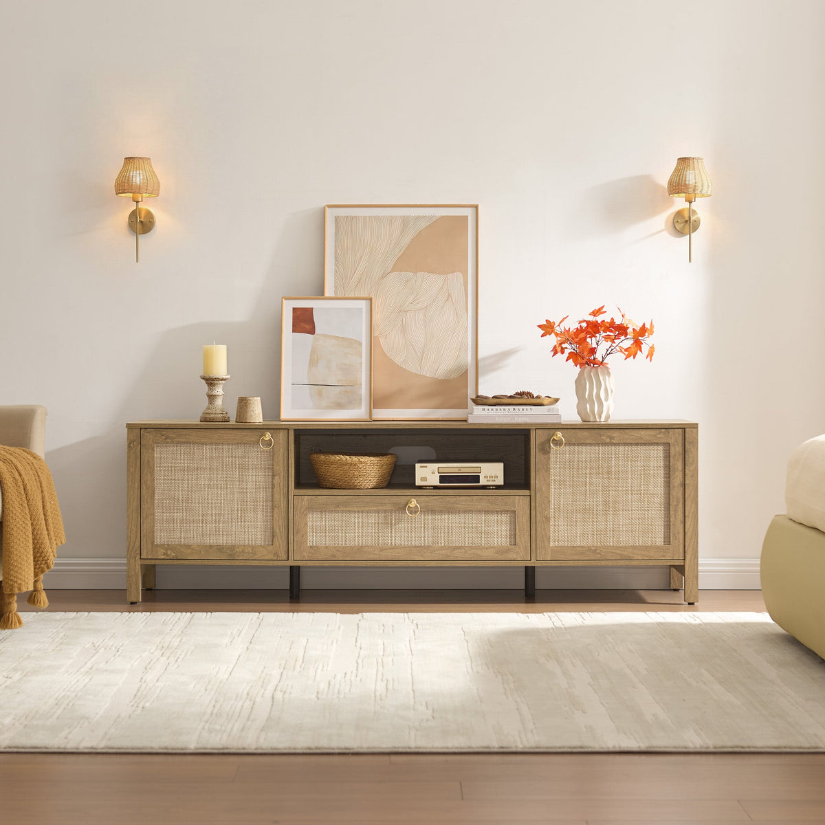 Terra Rattan TV Stand for up to 75Inch TV