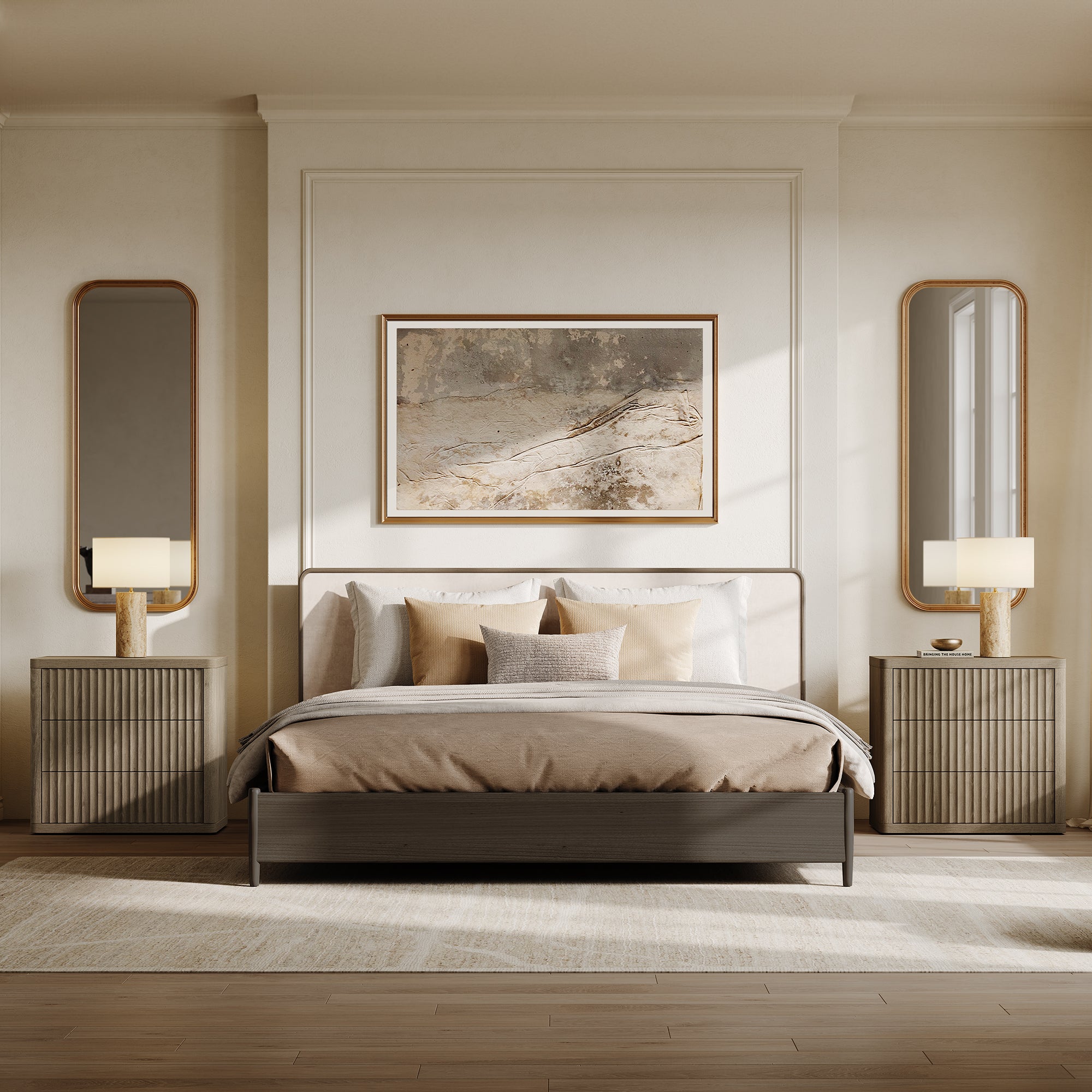 Cas Nightstand with 3 Drawers, Large Storage