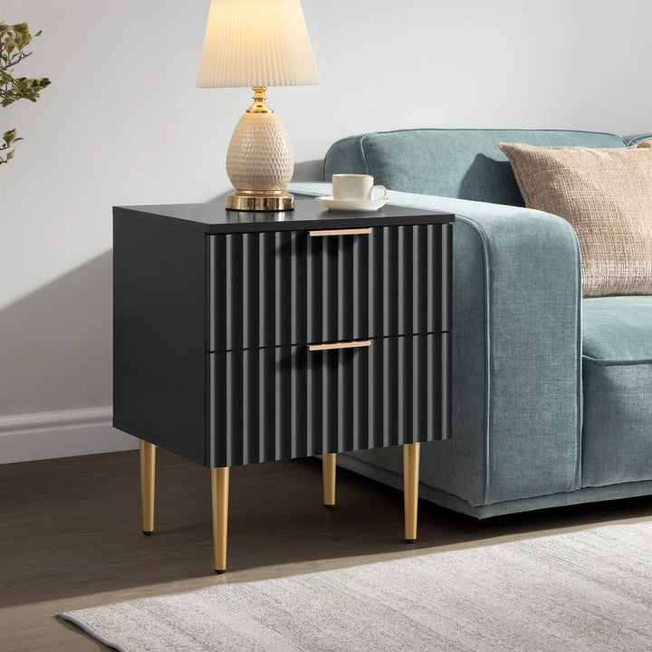 Opus Black Nightstand