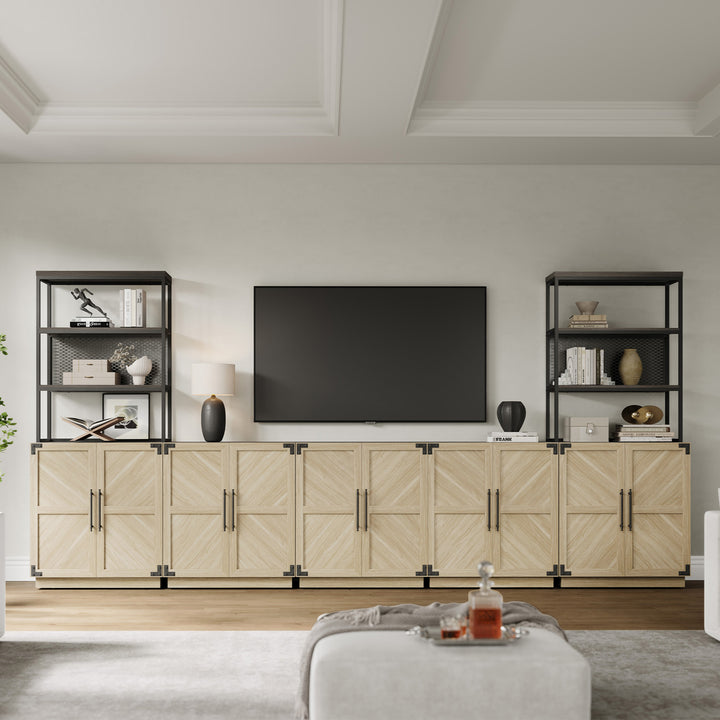 Willow Sideboard Cabinet with 2 Doors, Set of 2