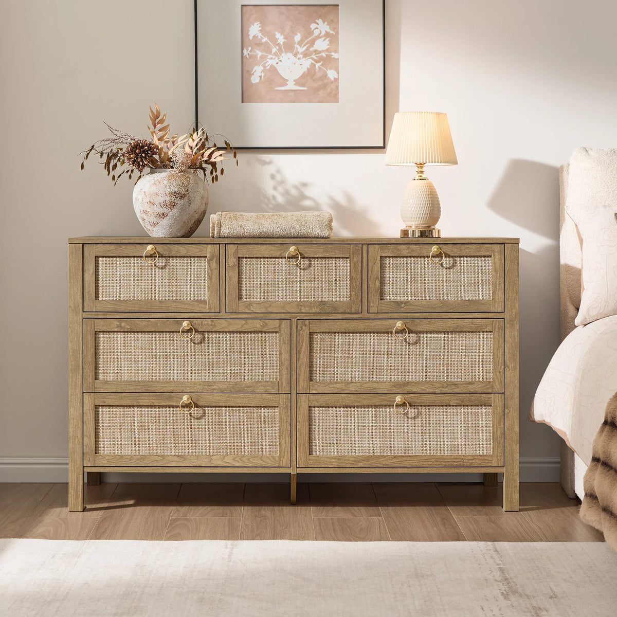 Terra Dresser and 3 Drawers Nightstands Sets