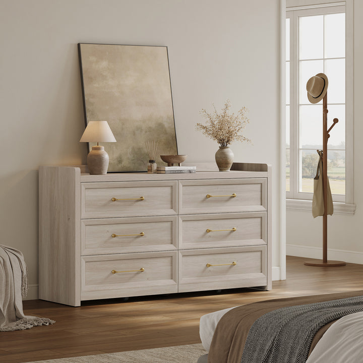 Helio 6-Drawer Dresser and Large Nightstands Set