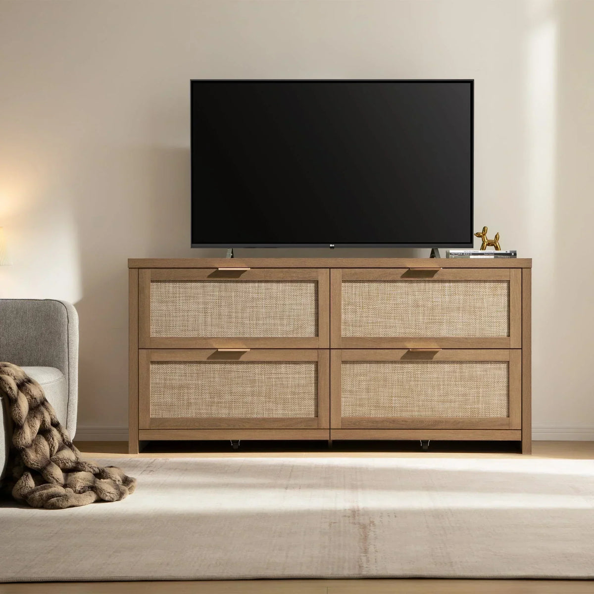 Savanna Rattan 4 Drawers Dresser
