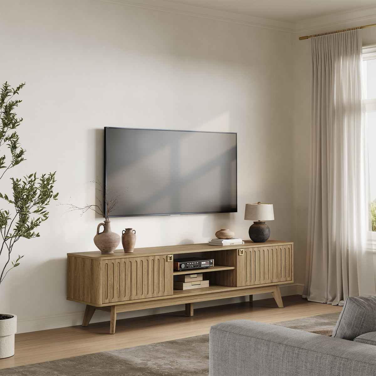 Domus 70 Inch TV Stand with Storage