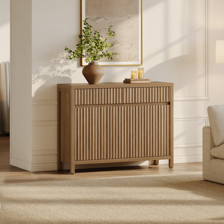 Prelude Sideboard Cabinet for Living Room Storage, Set of 2