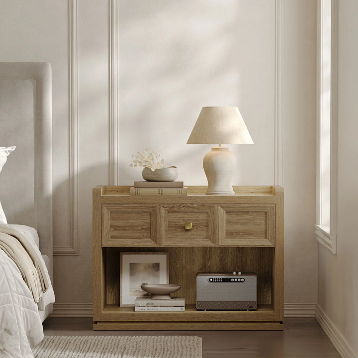 Helio 6-Drawer Dresser and Nightstands Set For Living Room