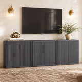 Cas TV Stand with 2 Doors, 34.6Inch Wide, Set of 3