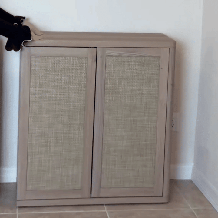 Zura Modular Rattan Shoe Cabinet, 50 Pairs