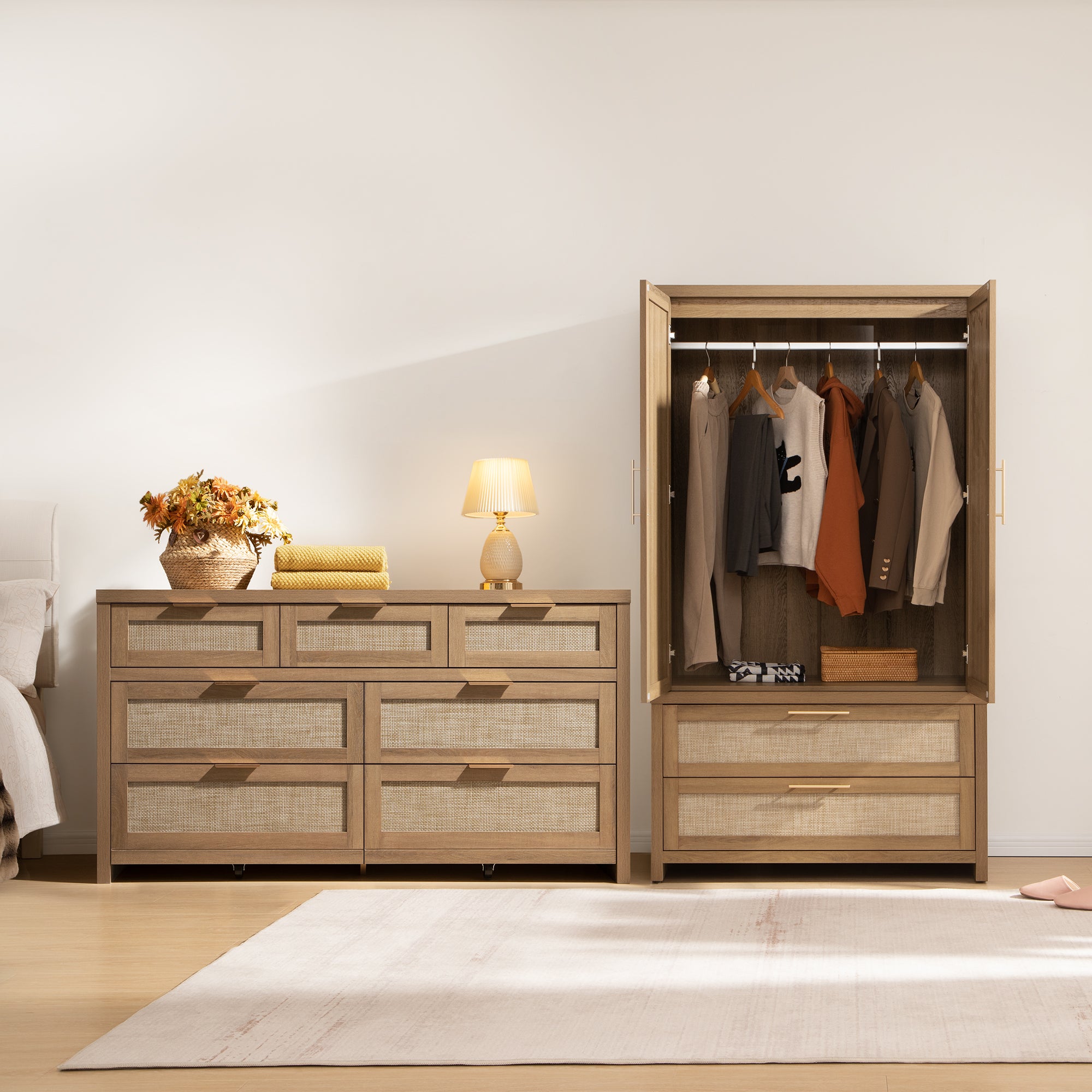 Savanna Dresser and Wardrobe Set-WM