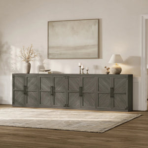 Willow Farmhouse Sideboard with 4 Doors, Set of 2