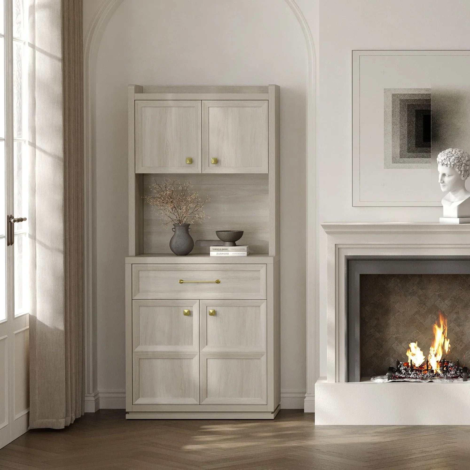 Helio Black Pantry Cabinet