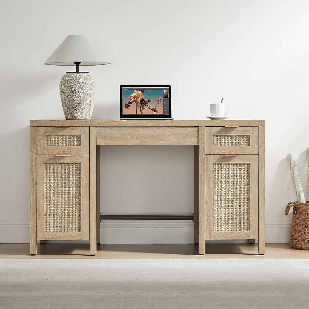 Savanna Makeup Desk with Drawers, Set of 2