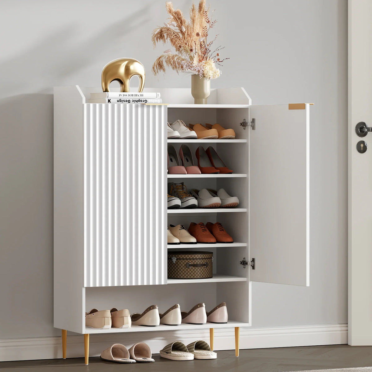 Opus White Shoe Cabinet