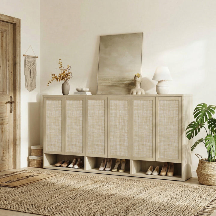 Zura Modular Shoe Cabinet with 6 Doors, 70 Pairs