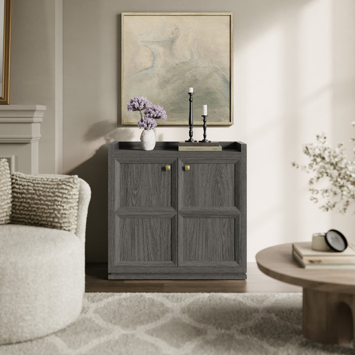 SICOTAS 33.7"W Sideboard Buffet Cabinet Set-WM