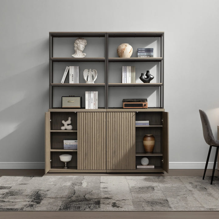 Stria Bookshelf with Storage