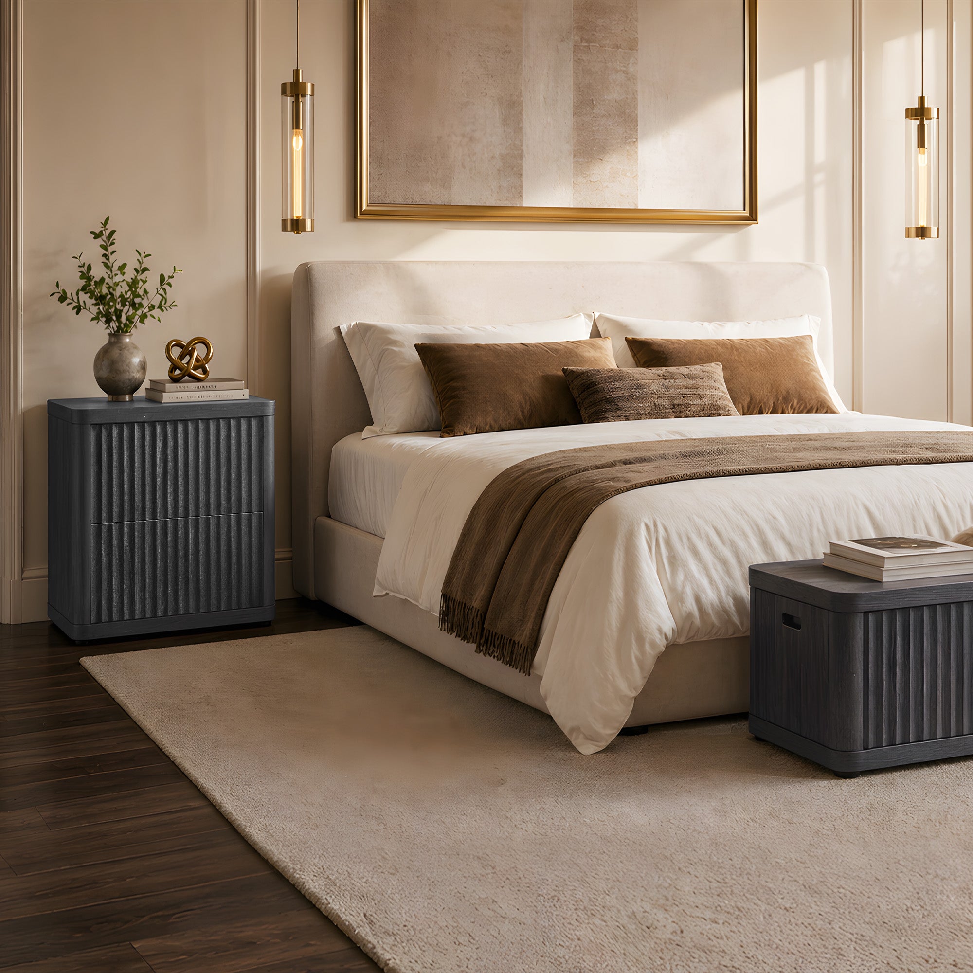 Cas Night Table with 2-Drawer