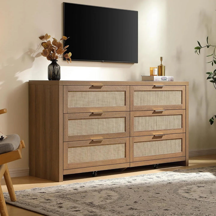 Savanna 6 Drawers Dresser Set, Bedroom Storage