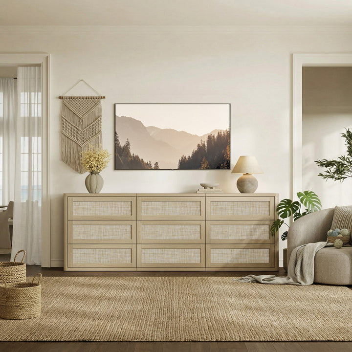 Zura Sectional Bedroom Sets, Large Storage for Bedroom - Sand Oak - 1 Set