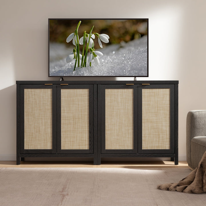 Savanna Black Console Table - 2 Pieces - Reclaimed Light Oak