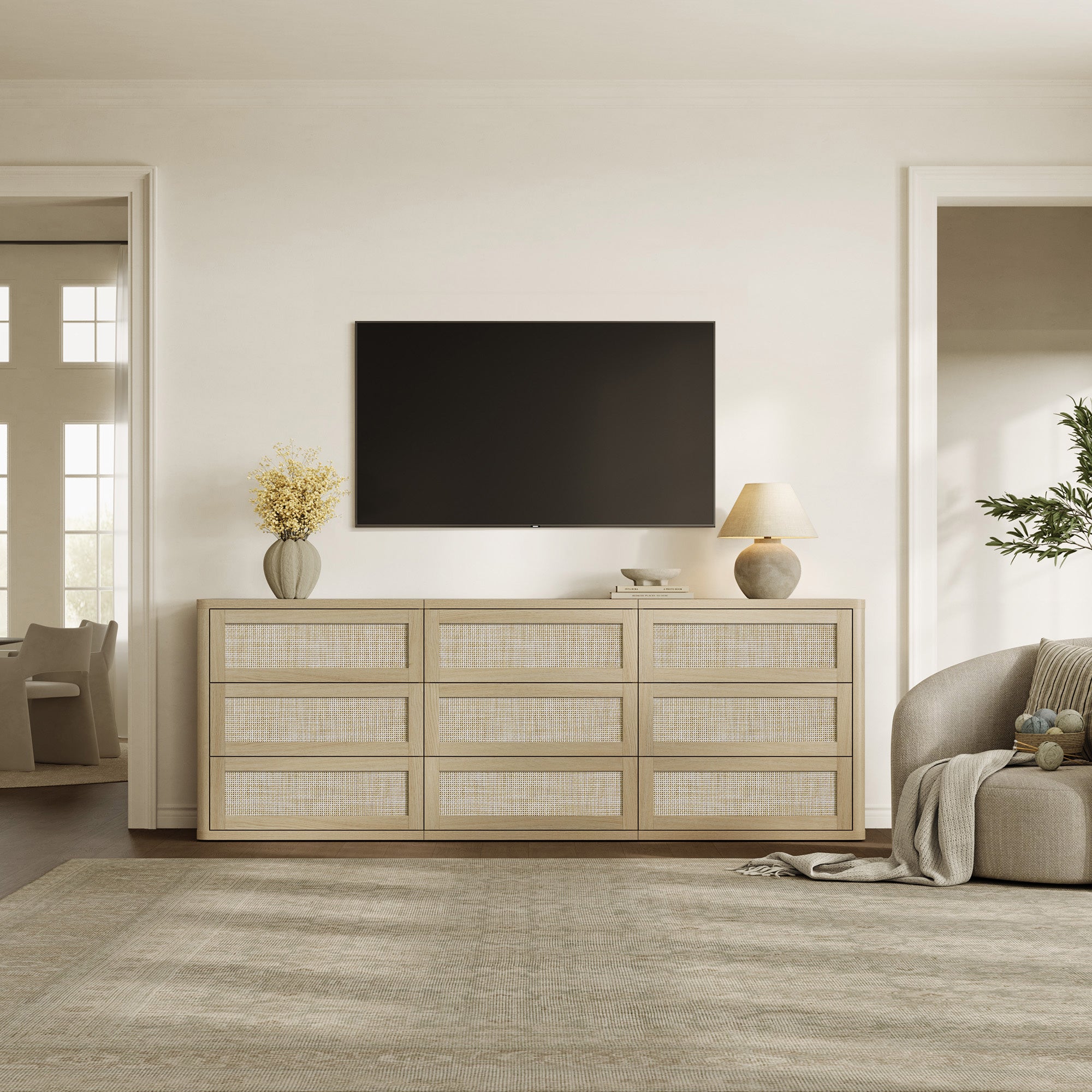 Zura Modular 9-Drawer Chest and Nightstands Set