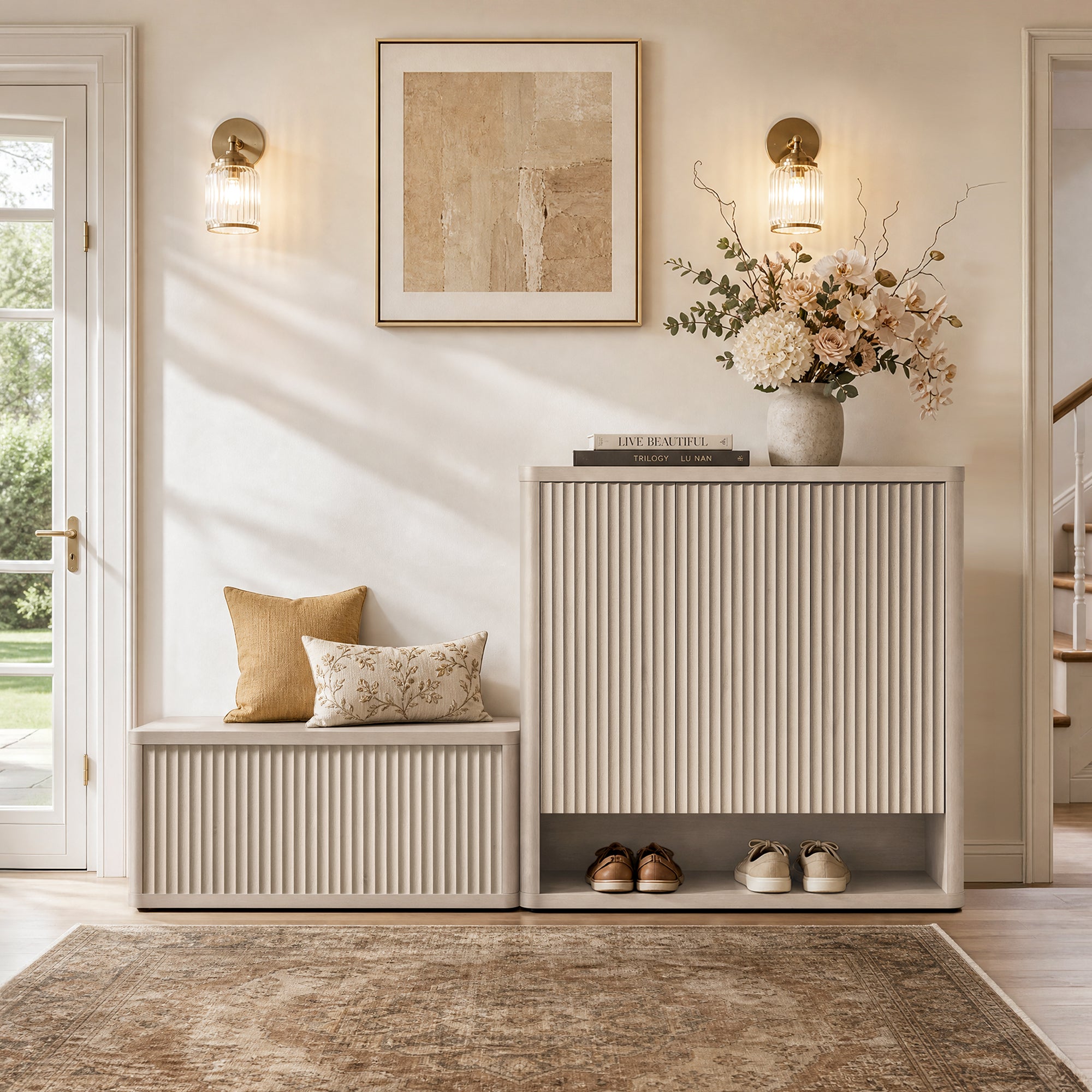 Cas Flip-Top Shoe Bench Entryway