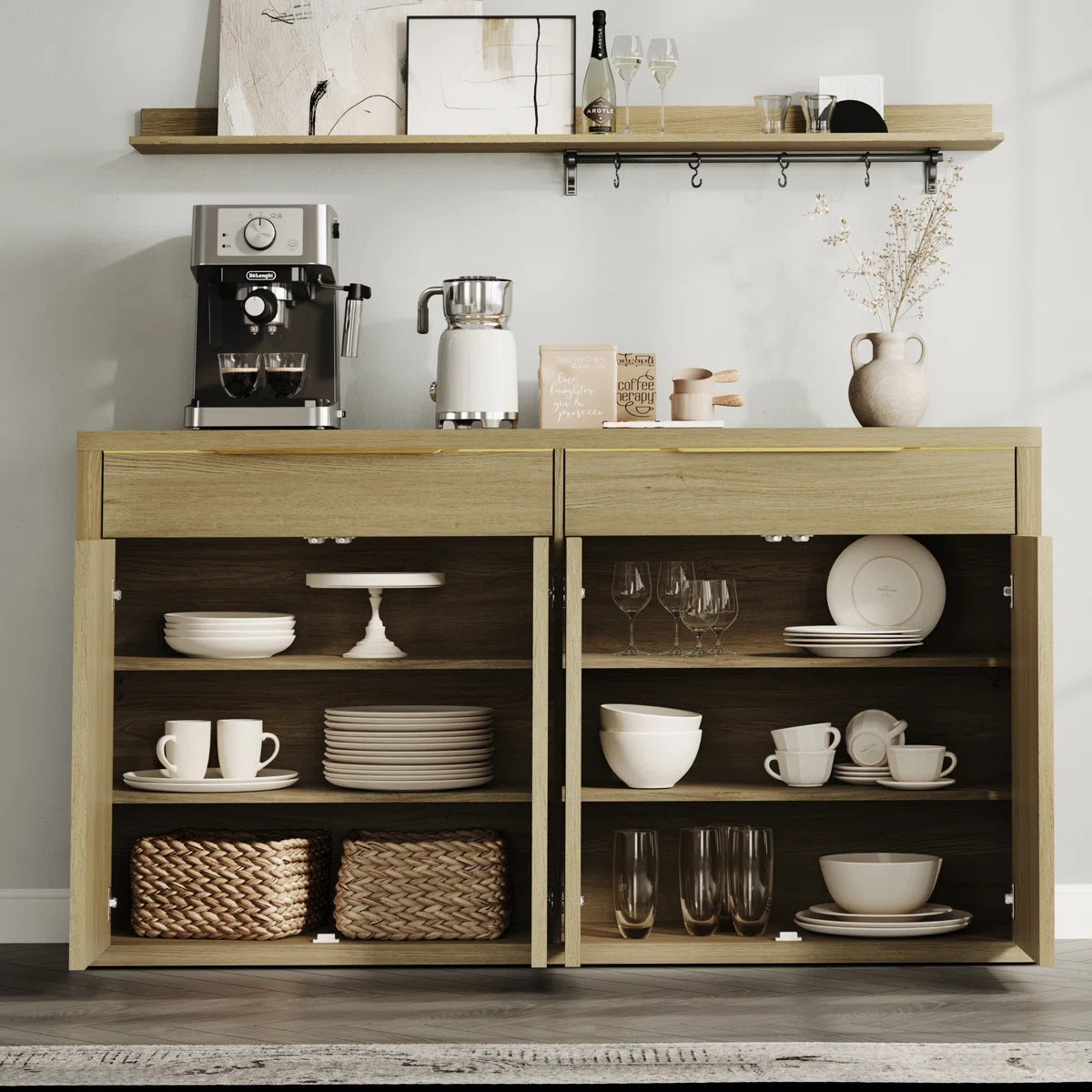 Cas Buffet Cabinet, Natural
