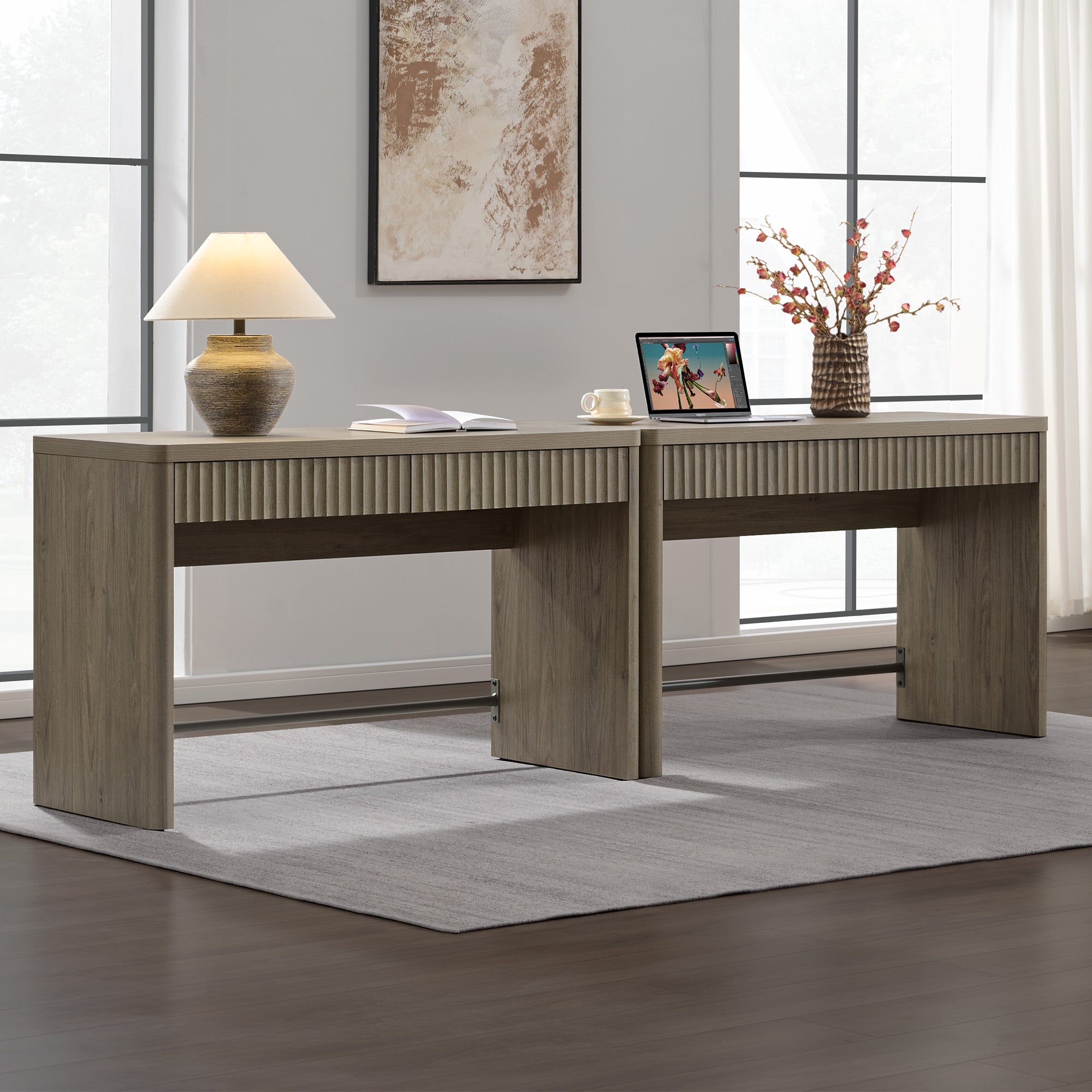 Cas Home Office Desk with 2 Drawers