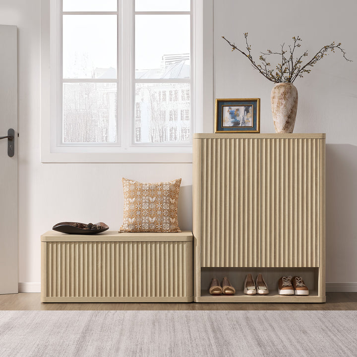 Cas Storage Shoe Bench with Flip-Top Lid